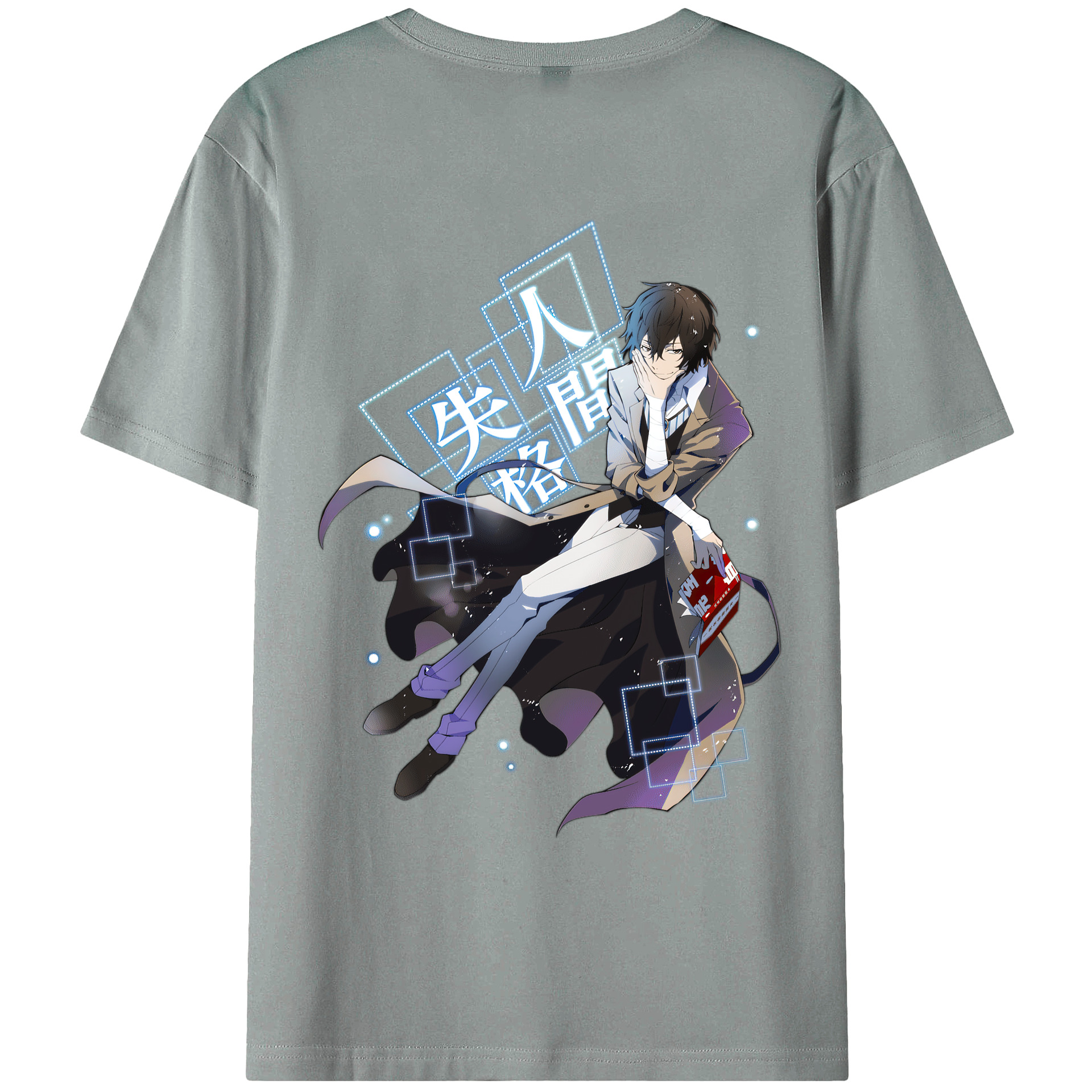 （画像用） 文豪ストレイドッグス Bungo Stray Dogs 綿100％ メンズ半袖Tシャツ（バックプリント） 通気性